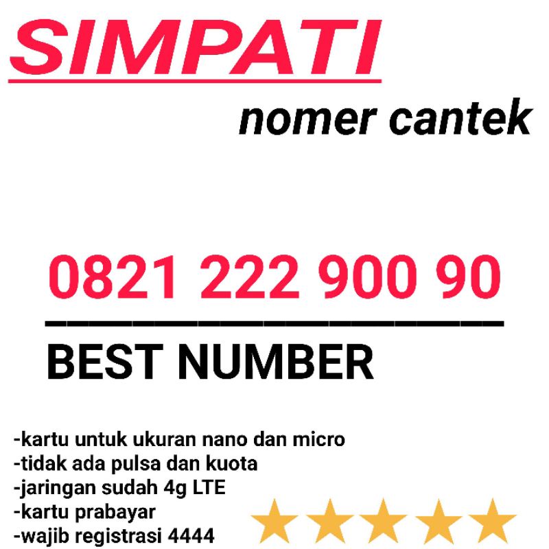 KARTU PERDANA NOMOR CANTIK SIMPATI TELKOMSEL 4G (combo sakti)