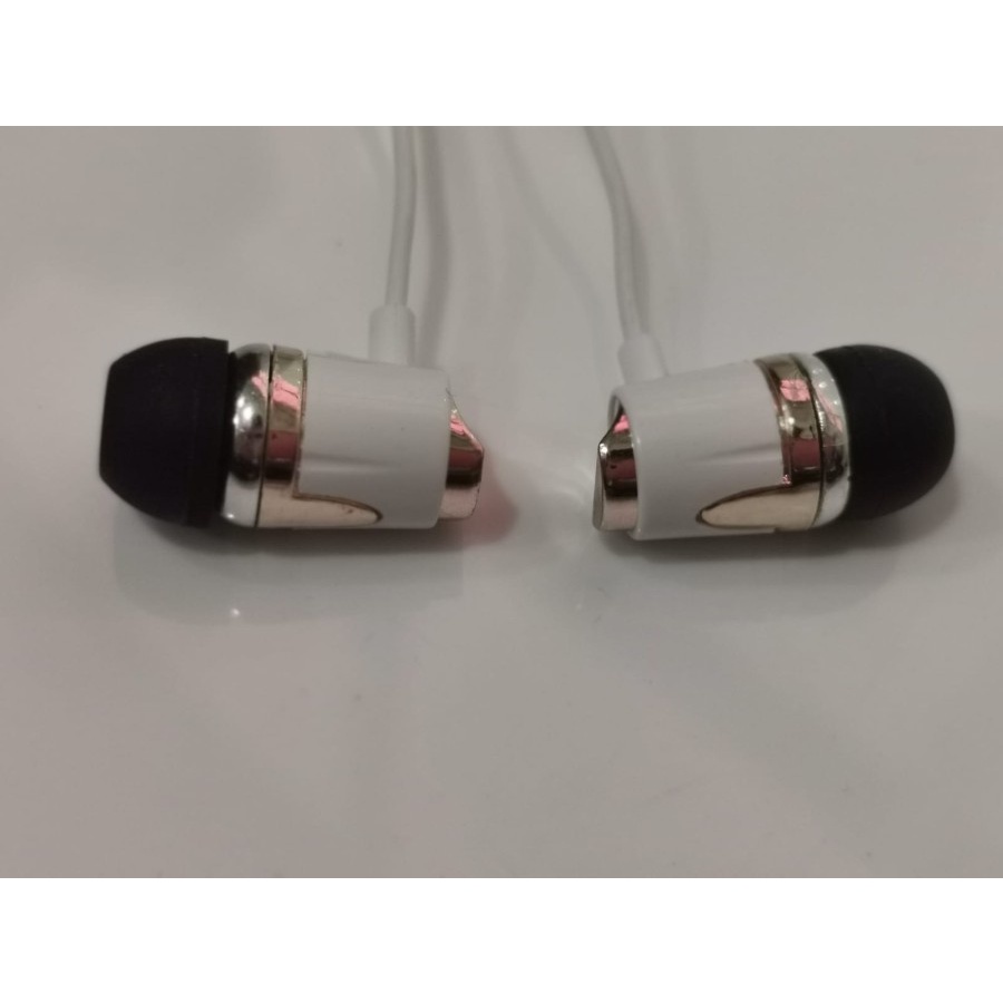 J28 - Earphone Headset Dengan Mikrofon Crome Suara Stereo Bass