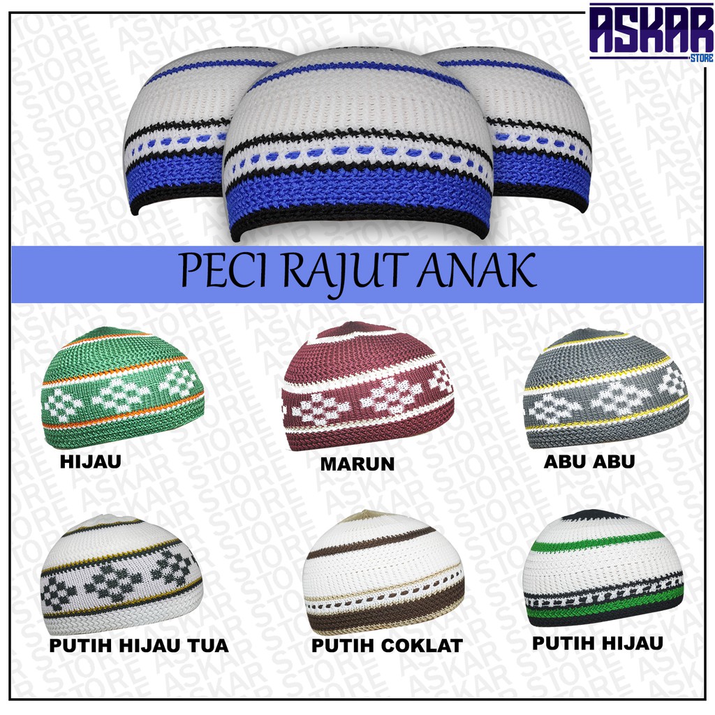 Peci Rajut Anak / Peci Rajut Anak 1 Tahun / Kopiah Anak / Kopiah Rajut Anak / Kopiah Anak 1 Tahun