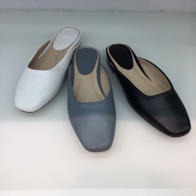 VINCCI Flat shoes sandal selop black grey white original new arrival sale price murah