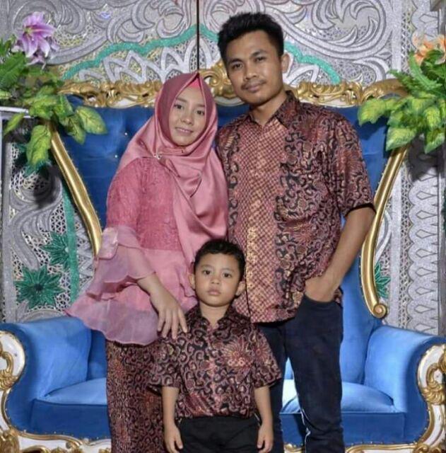 Couple Family Plisket Kemeja Ayah Anak Batik,tannisa Collection