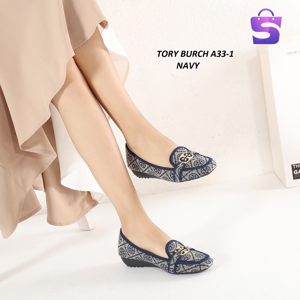 SEPATU WANITA WEDGES SHOES KANVAS A33-1