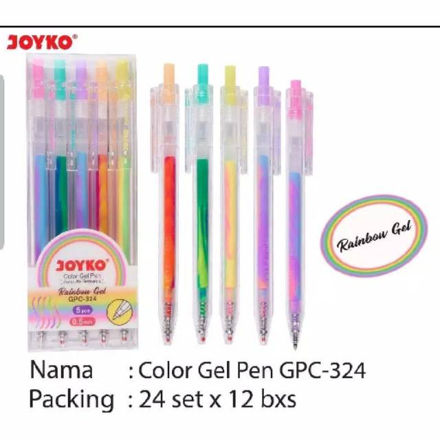 

Pulpen Rainbow Gel Joyko GPC-324