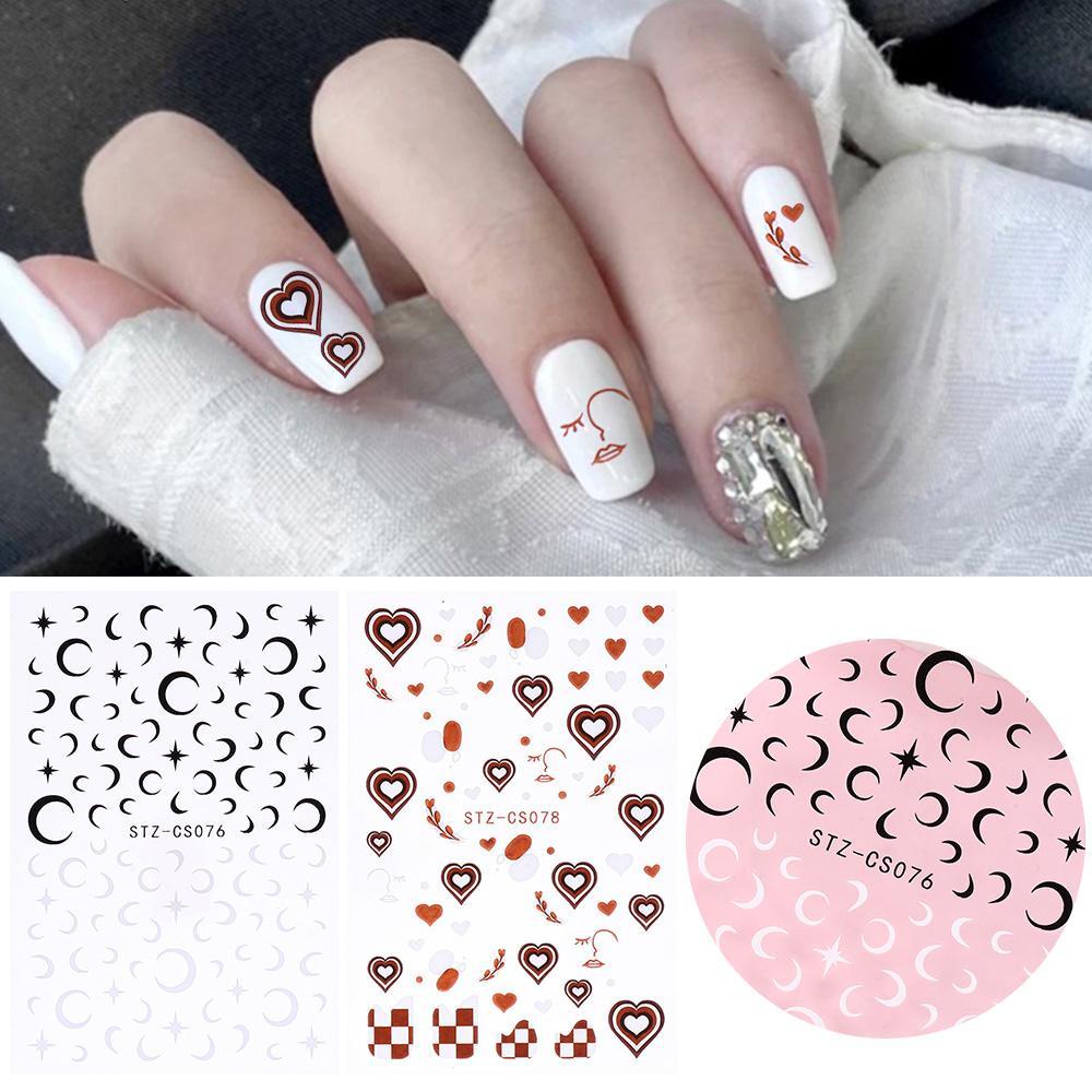 Stiker Kuku 3D Motif Api Untuk Dekorasi Nail Art DIY