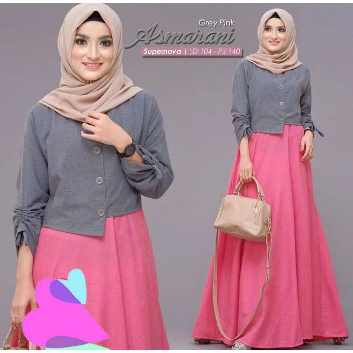 Ns FC Najibah Gamis Syar'i asdf ALFAZZA/ASMARANI DRESS RANDOM/ BUSUI/ GAMIS MUSLIM MURAH/ SUPERNOVA/LD 104