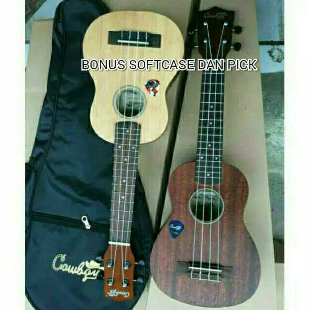 Ukulele Cowboy Soprano 21 Kualitas Import Original Indonesia