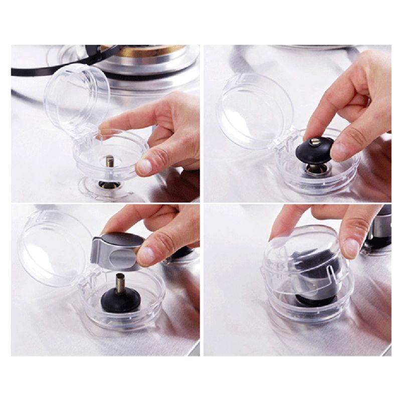 Mary 6pcs Cover Pelindung Kenop Kompor Gas / Oven Mudah Dipasang