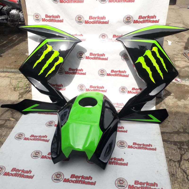 Cover Kondom Tangki Half Fairing Sayap Ninja Z250 PNP Yamaha Byson Karbu 2010-2014