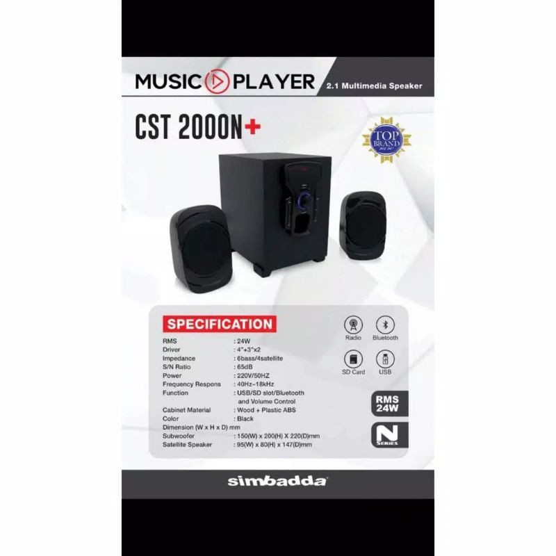 speaker simbbada cst2000n+