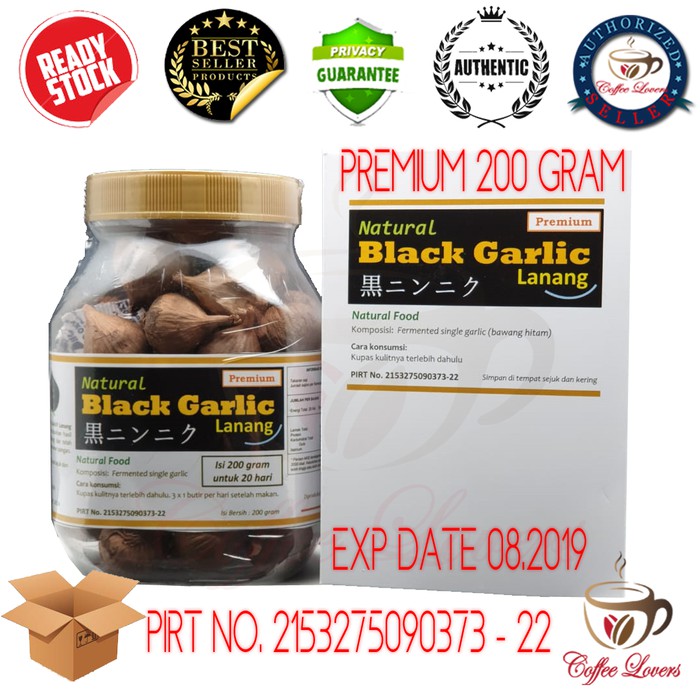 

NATURAL BLACK GARLIC LANANG PREMIUM 200GR BAWANG PUTIH HITAM TUNGGAL