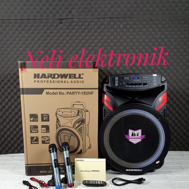 Speaker Portable 15 Inch Hardwell Party 15UHF Party15uhf Original