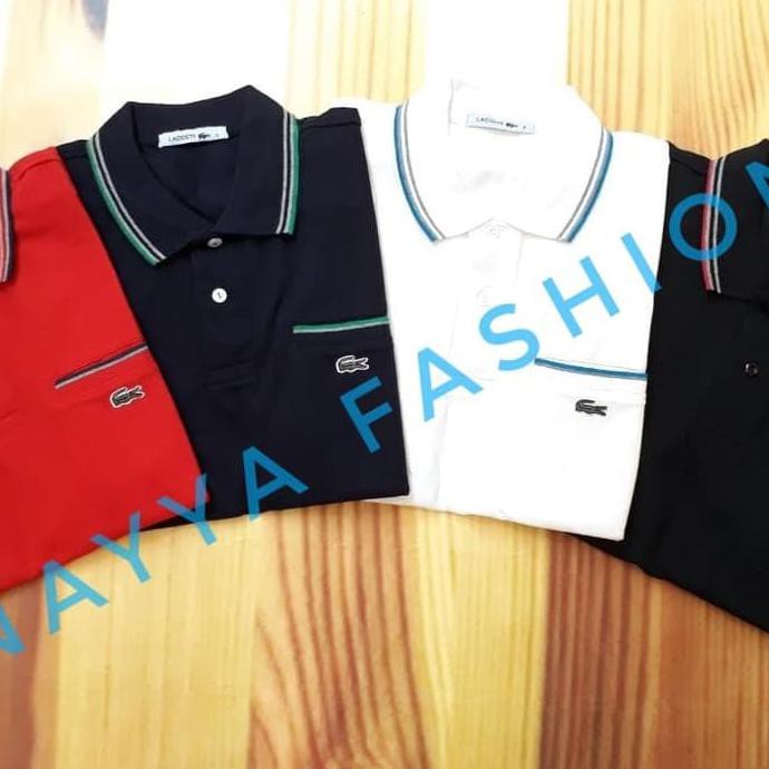 Polo Shirt Lacoste Original Import - Hitam .Aruansy.Olshop