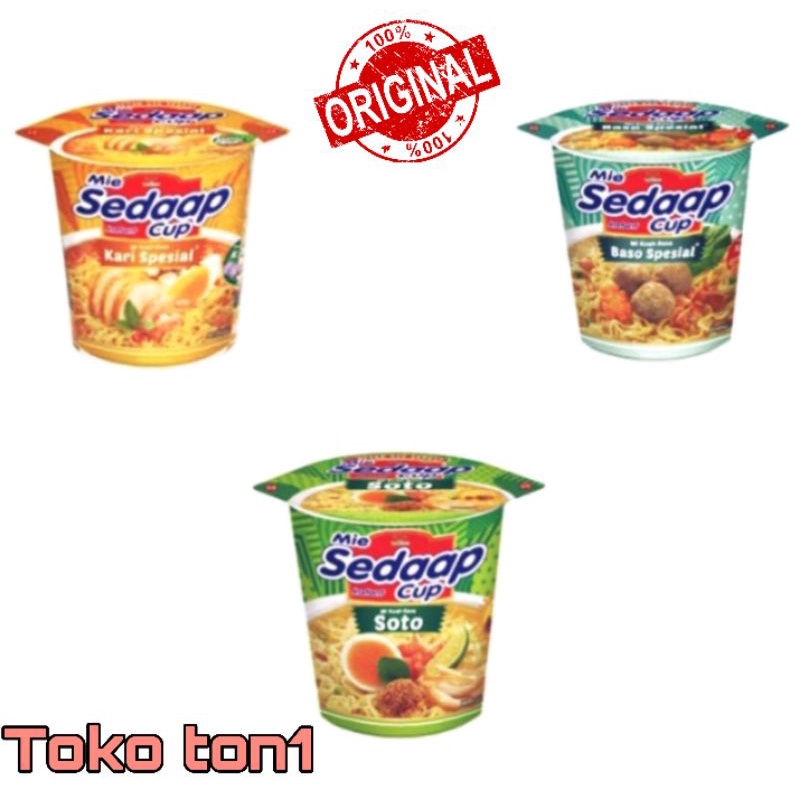 Mie Sedap Cup 3pcs All Varian