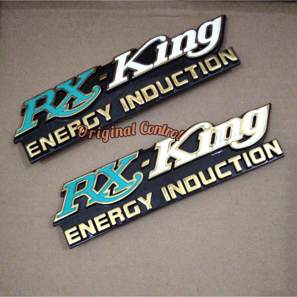 Emblem RX king ( isi 2pcs kanan kiri ) hijau