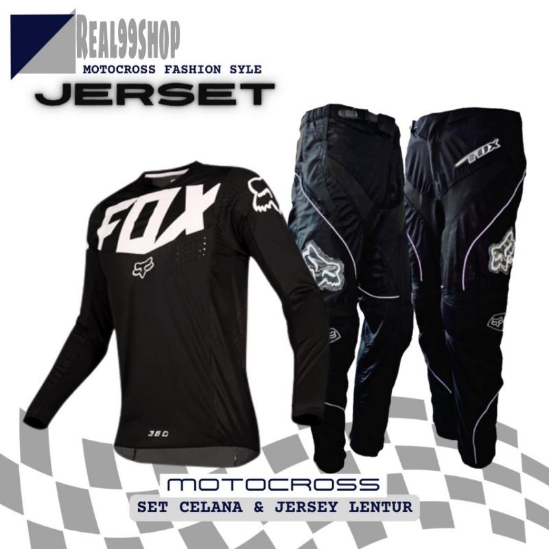 Setelan jersey celana cross trail Jerset motocross trabas