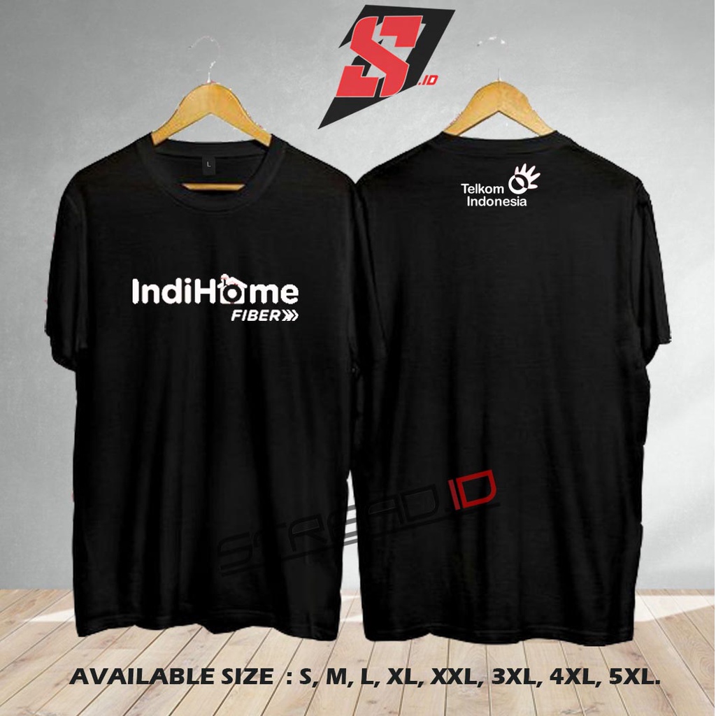 Kaos Distro Telkom Indonesia IndiHome 100% Fiber Terlaris / kaos cowo /  kaos cewe / baju telkom / k