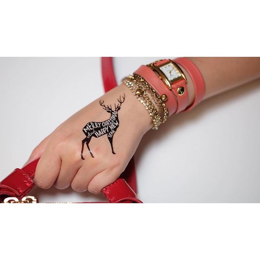 

POTATOO MERRY CHRISTMAS STAG Temporary Tatto Sticker