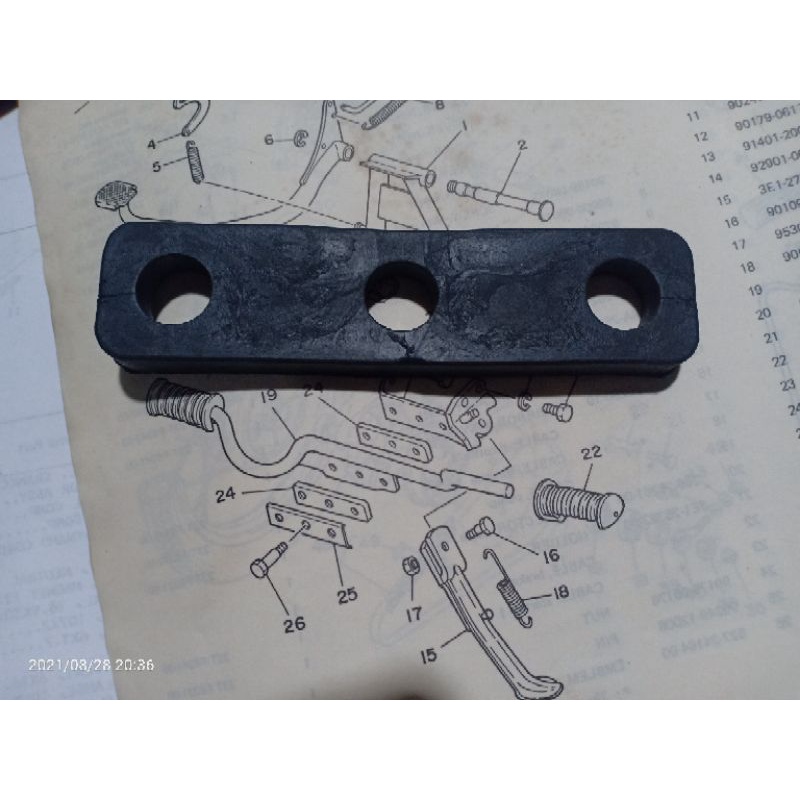 Karet Damper Barstep Postep Footstep Step Depan Yamaha v75 v80 robot excellent v80Ss Superdeluxe l2g