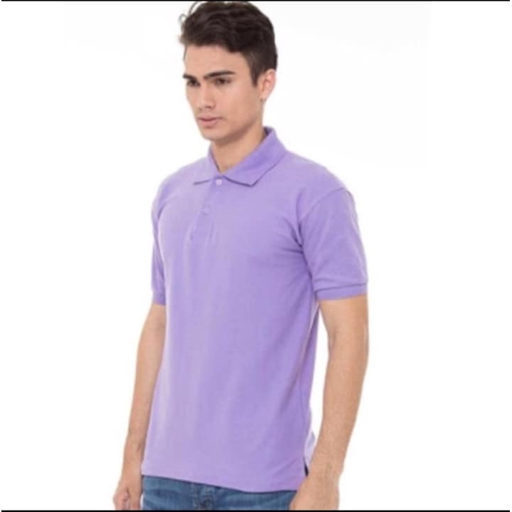 Polo List UNGU MUDA / kaos kerah UNGU MUDA / Polo Polos Ungu / Kaos Kerah Polos / Polo Polos ungu