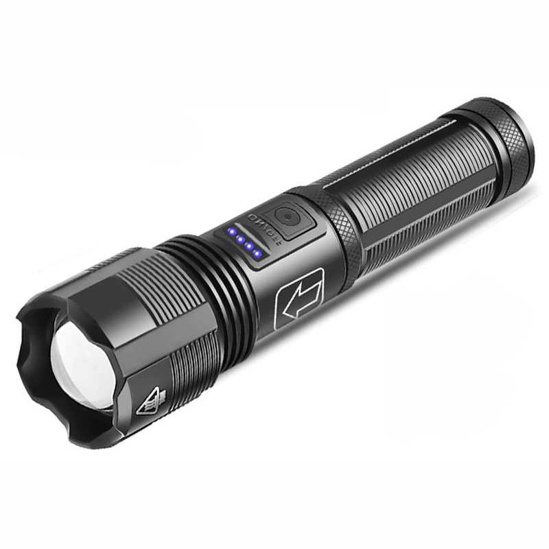 Senter LED Zoomable XHP70 400 Lumens with Battery Tactical Hunting Torch Flashlight Fitur Zoom Body Aluminium