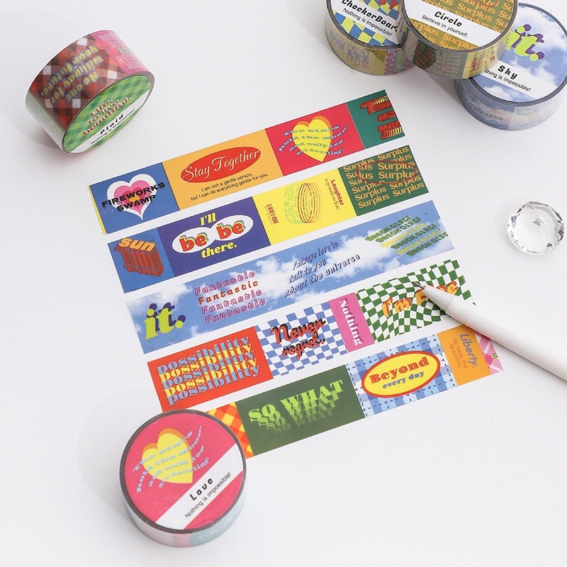 (ItsPico) 1 Rol Selotip/ Washi Tape Motif Lucu Aeshtetic DIY Scrapbook