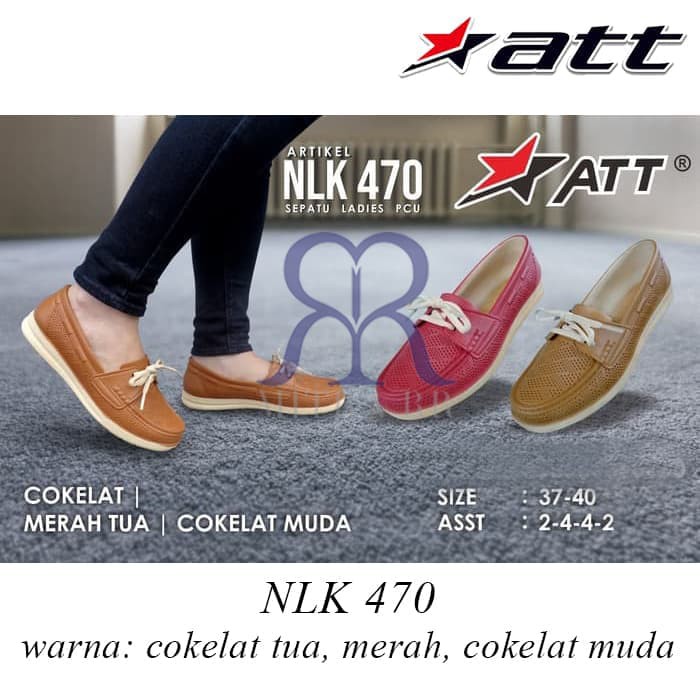 Sepatu Wanita ATT NLK 470 Karet Slip On Murah