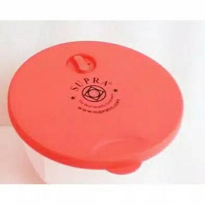 SUPRA isi 3 Pcs Tutup Merah Plastik Mangkok Set Supra Bowl Multifungsi