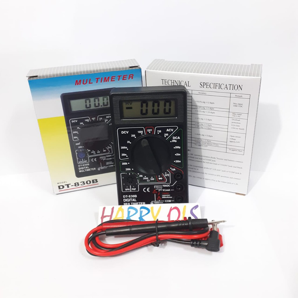 DIGITAL MULTIMETER MULTI TESTER DT- 9205A AVO METER DT-9205A/MULTITESTER DIGITAL/AVOMETER DIGITAL/DT9205A Multimeter Digital Genggam Merah AC DC Pengukur Tegangan Ammeter 20A Hfe Ohm Penguji Dioda Kapasitansi Kelebihan Beban dengan Bel