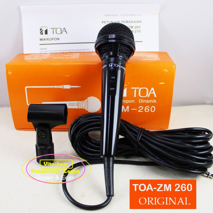 Mik TOA ZM-260 Mic Kabel Mikropon / Microfone Mic/Mikrofhone Original