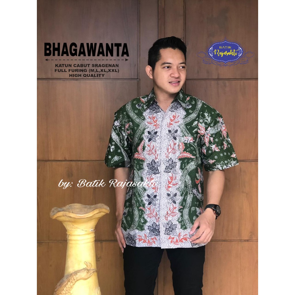 BHAGAWANTA RAJASAKTI KEMEJA BATIK SOLO PRIA LENGAN PENDEK PANJANG LAPIS FURING ATASAN PREMIUM MODERN KATUN HALUS MATA LEMBUT MAUZA MEGAH MEMPESONA MENTARI EMAS MERAK BAYEM MERAK BULAN MERAK COKLAT MERAK KEMBAR MERAK KUNING MERAK NJOGET 2 MERAK NJOGET