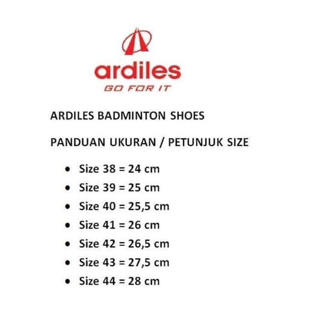 SEPATU BADMINTON ARDILES GLISSANDO 100% ORI!