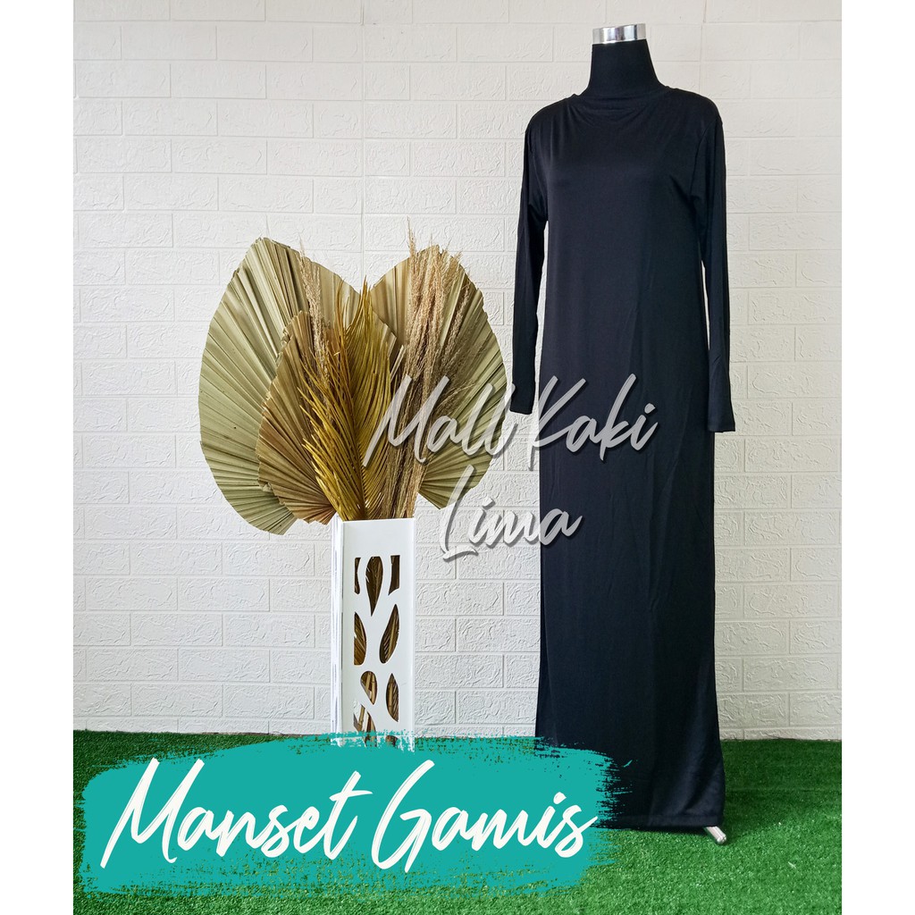 MANSET GAMIS INNER DRES BAHAN SPANDEK LICIN MANSET PREMIUM ADEM DAN LEMBUT ALLSIZE