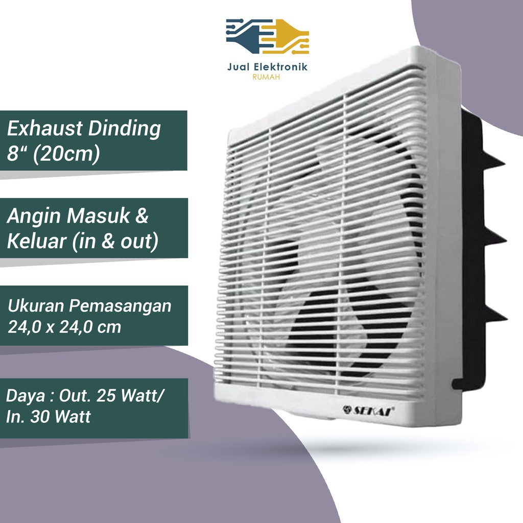 Exhaust fan Dinding 8 in Sekai WEF 890 Paling Diminati