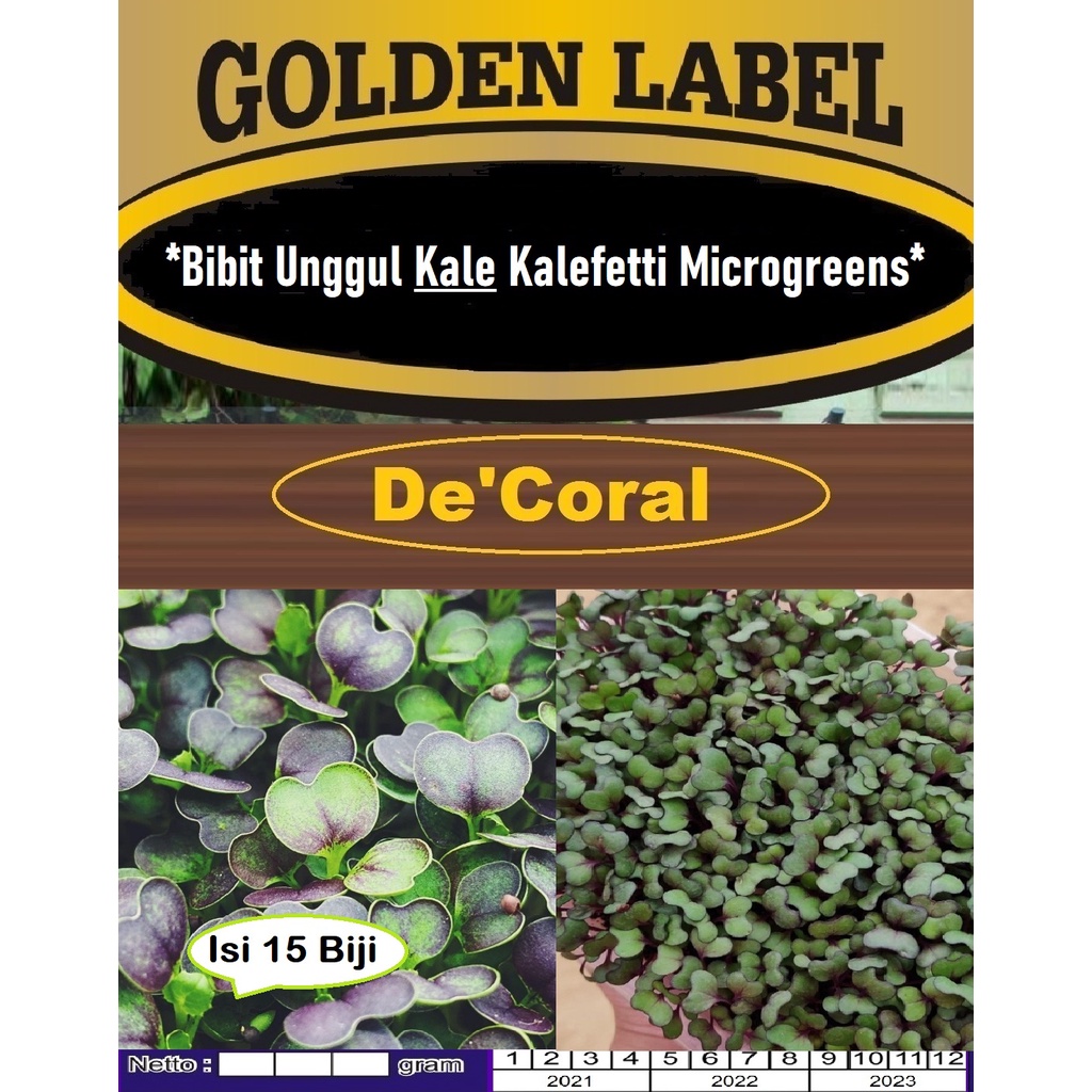 Bibit Unggul Kale Kalefetti Microgreens |Benih Kalefetti Microgreens |Bibit Kale