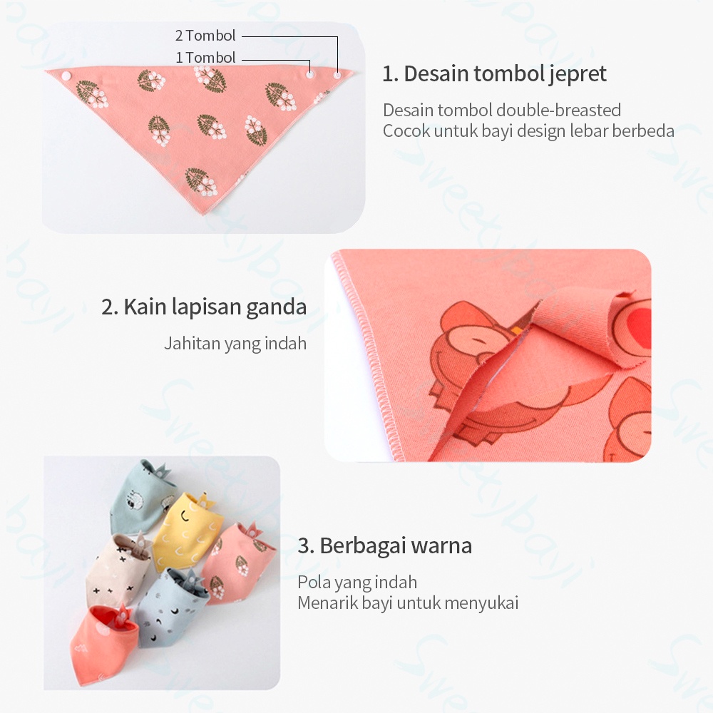 Sweetybayi bibs bayi / celemek bayi segitiga / slabber bayi segitiga