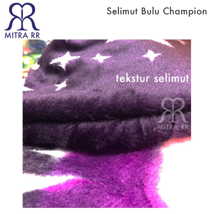 Selimut Bulu Champion Super Soft Blanket 180x210 cm Motif Elegant