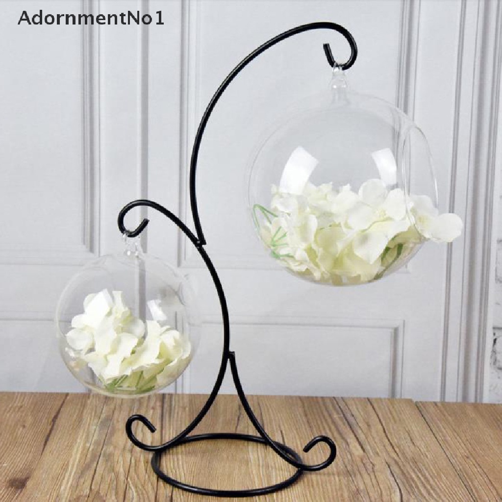 [AdornmentNo1] 37CM Double hook Metal Iron Candlestick Candle Holder Plant Glass Bottle Stand [new]