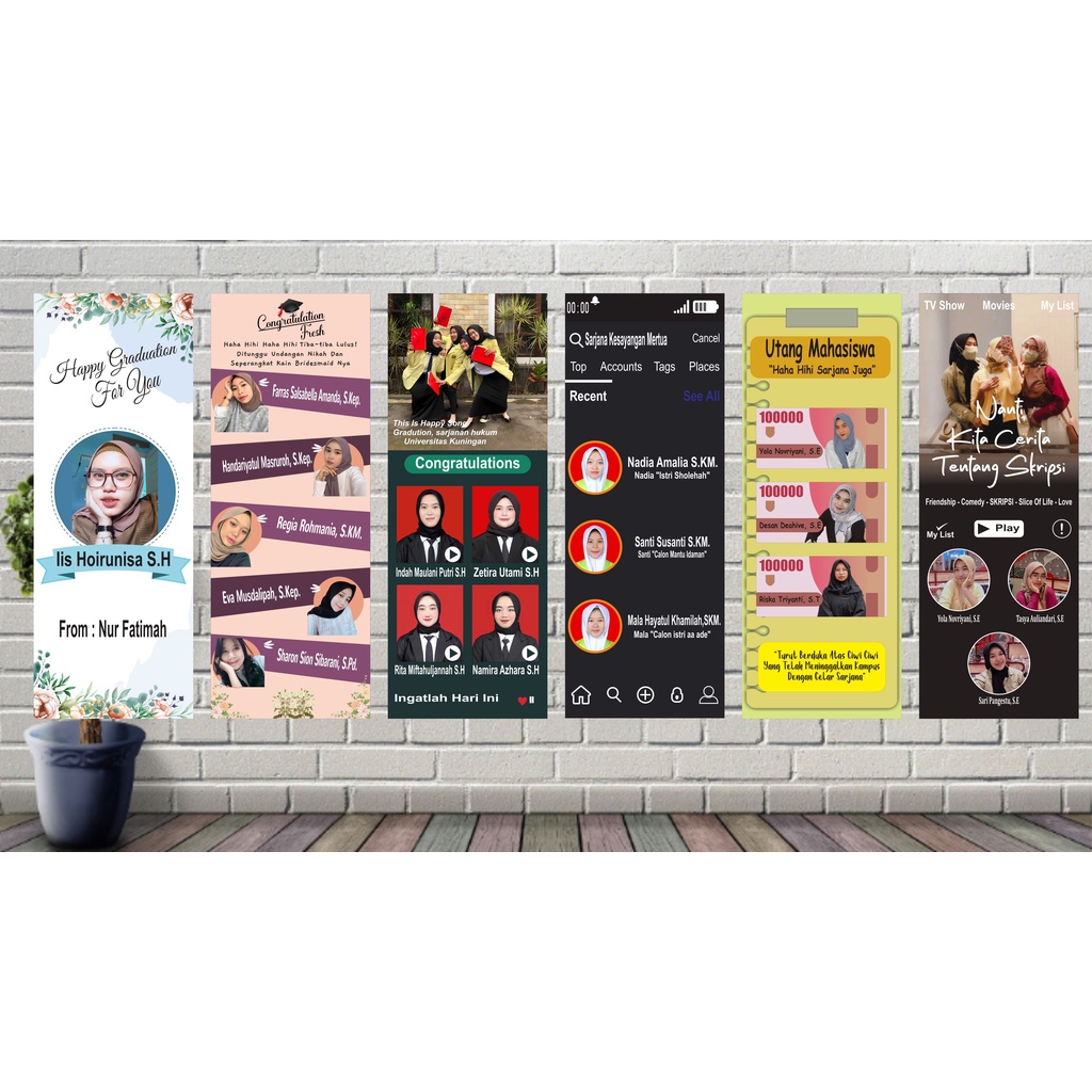 Leeopard Cetak Paket Spanduk X Banner Dan Y Banner + Tiang Wisuda Wedding Olshop Ulang Tahun