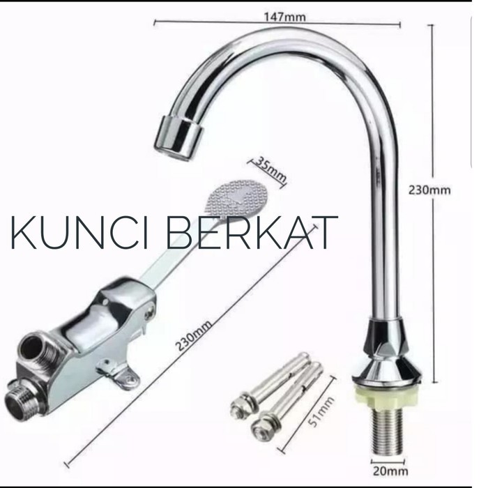 Kran Injak/Keran Injek/wastafel Injak/Cuci Tangan Injek/Pedal Faucet