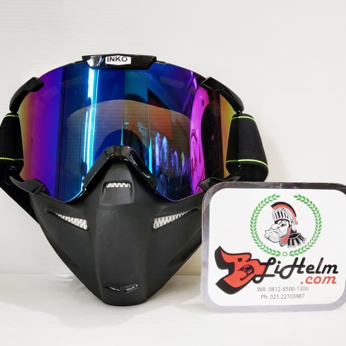 GOGGLE MASK INKO BLACK RAINBOW