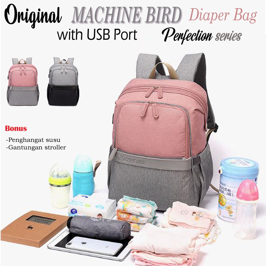 machine bird diaper backpack