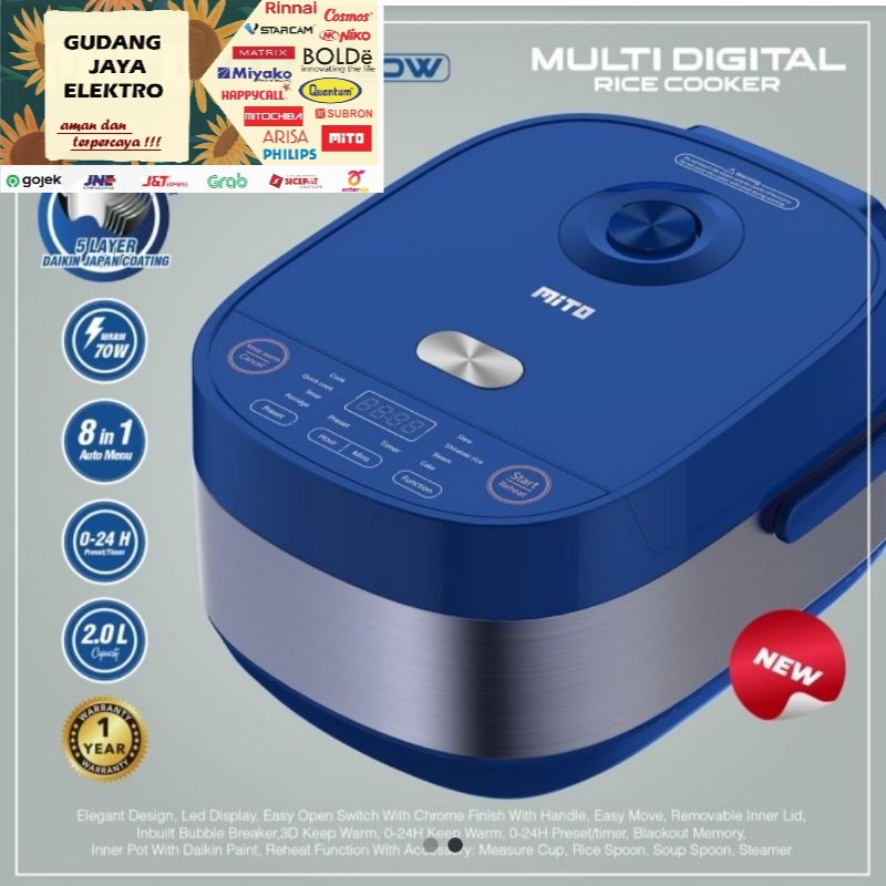 Digital Rice Cooker Multi Digital Ruce Cooker Mito R7 Glow R-7 8 in 1