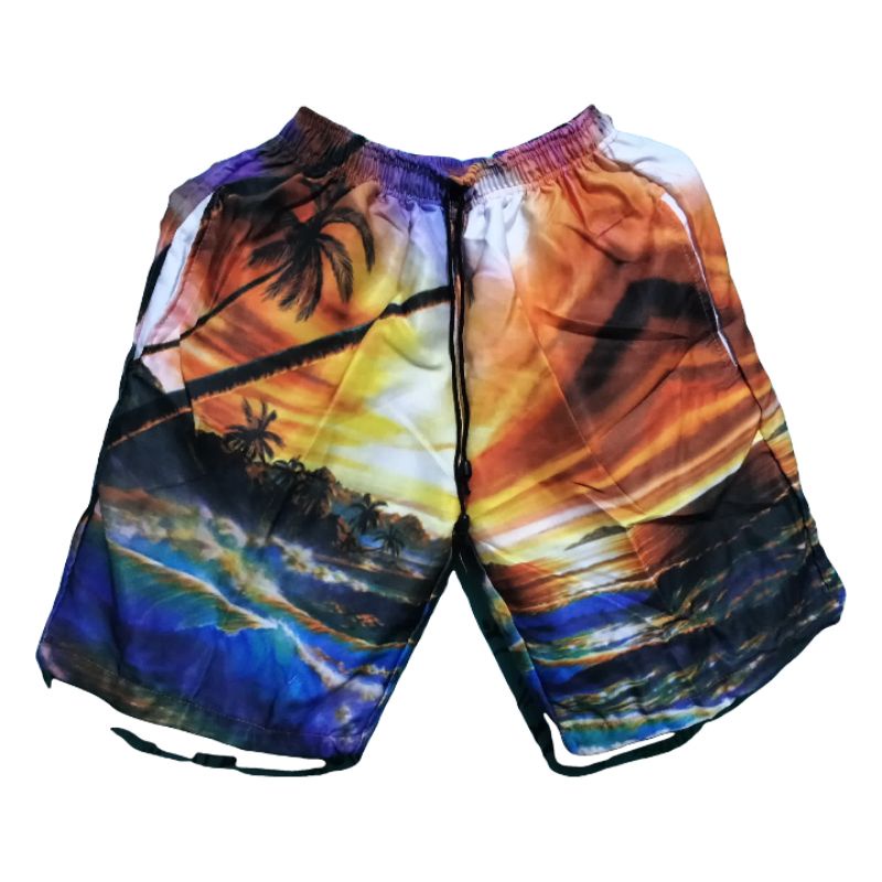 Celana pantai/celana pendek surfing motif full printing