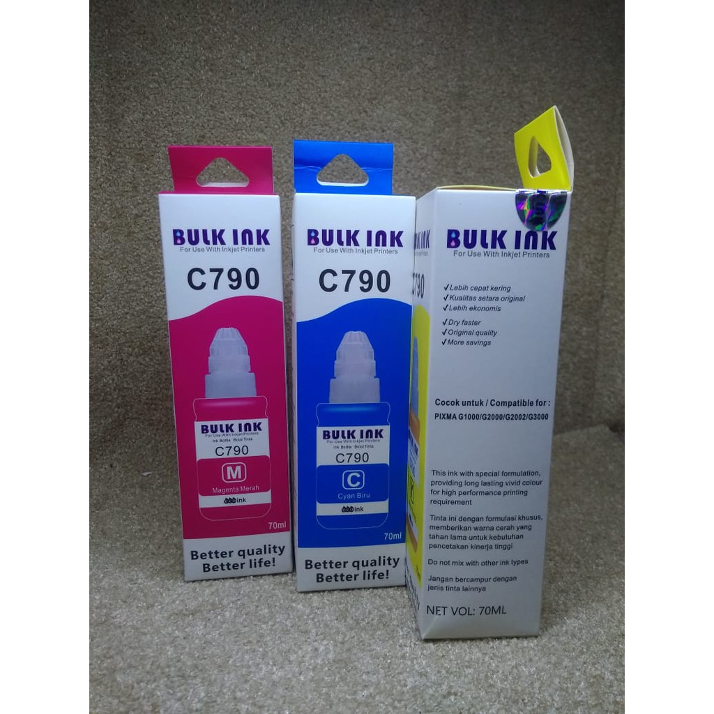 Tinta Canon C790 Color For Printer Canon G1000/G2000/G3000/G4000/Tinta Bulk Ink C790 Color - 70ml