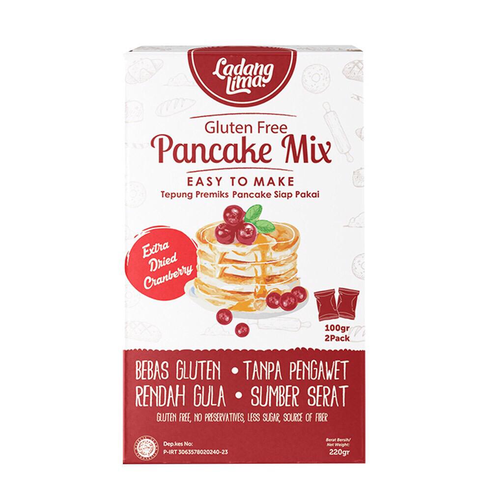 Ladang Lima pancake mix cranberry gluten free 220 gram