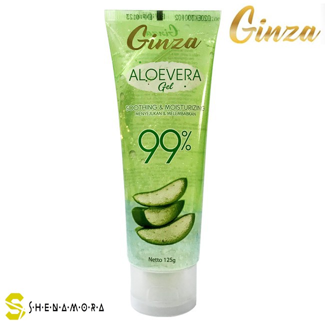 Ginza Aloevera 100%  Shoothing Gel &amp; Moisturizing 125 ml