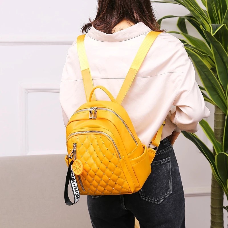 TAS BACKPACK STYLISH LEMON STUDE SINTETIS