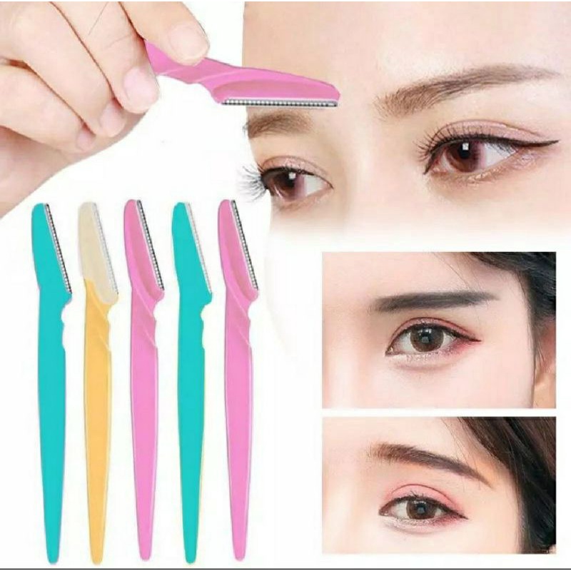 Pisau Cukur Alis / Cukuran Alis Cambang Serbaguna / Eyebrow Razor Blade Alat Kerik Manual Penghilang Rambut Halus Wajah Pencukur Bulu Halus