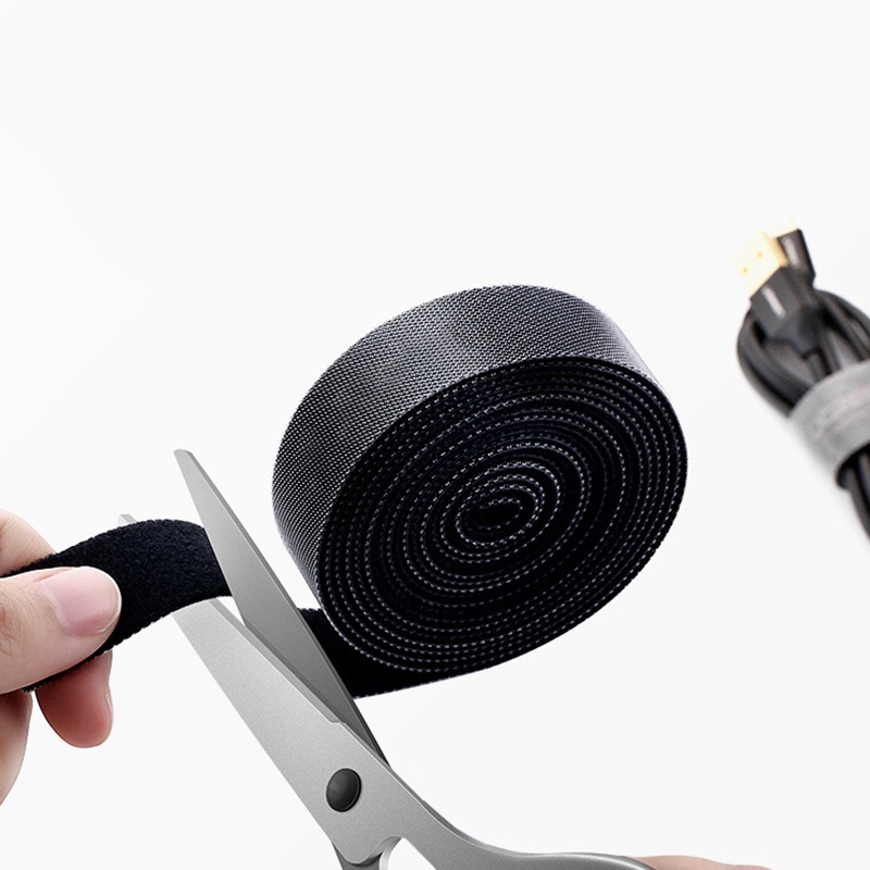 Strap Velcro Pengikat Kabel Data Warna Hitam