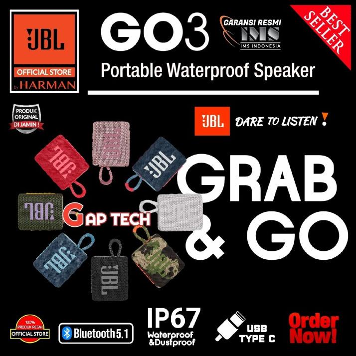 Jbl Go 3 (Successor Jbl Go 2) Portable Waterproof Bluetooth Speaker